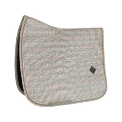 Kentucky Pied-de-Poule Dressage Saddle Pad Beige