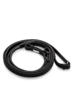 Utzon Equestrian Rolled Leather Reins - Rubber
