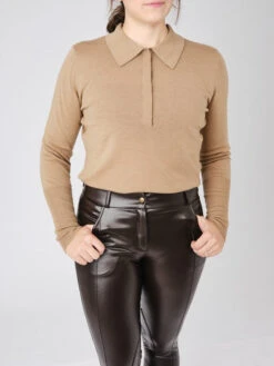 PS Of Sweden Hailey Fine Knit Sweater Camel -Saddle Shop 281 da820769b2 haily beige 0003 1 original