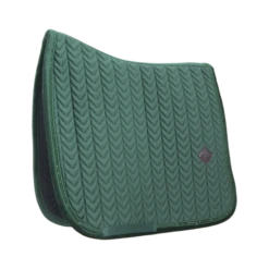 Kentucky Velvet Pearls Dressage Saddle Pad Pine Green