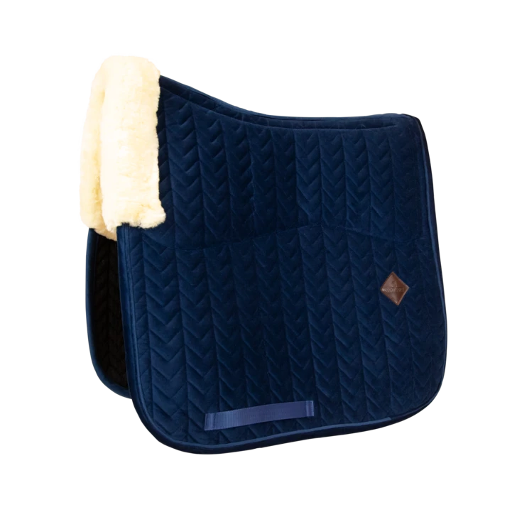 Kentucky Velvet Skin Friendly Dressage Saddle Pad Navy 2 Kentucky Velvet Skin Friendly Dressage Saddle Pad Navy - Image 2