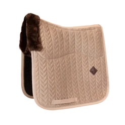 Kentucky Skin Friendly Velvet Dressage Saddle Pad Beige