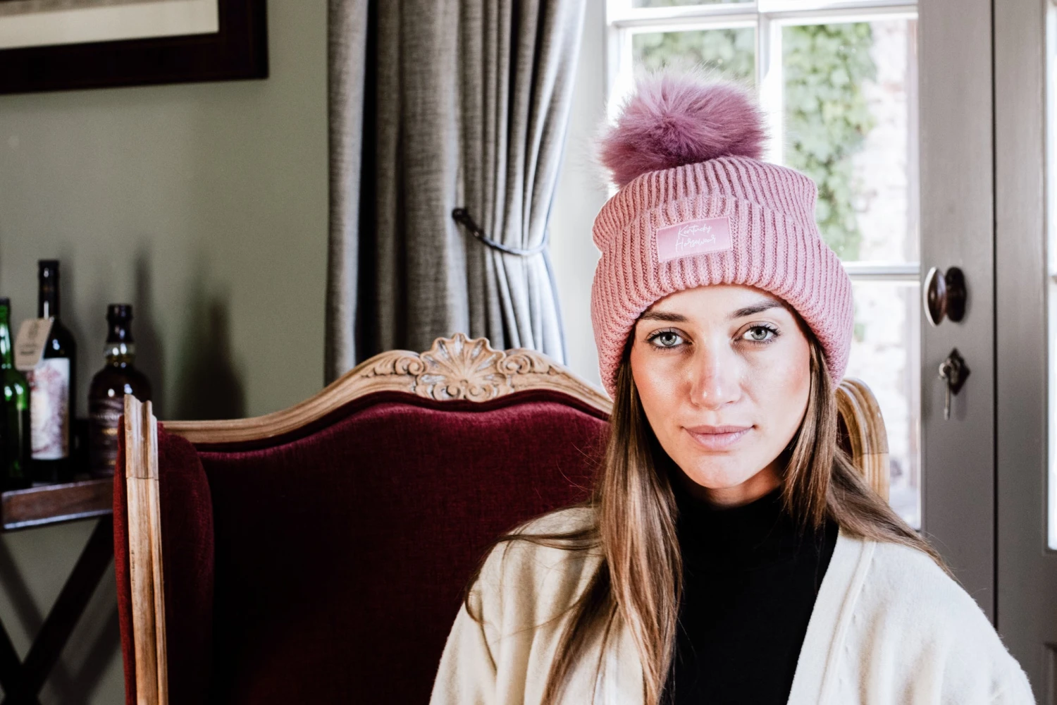 Kentucky Beanie Pompom Old Rose 3 Kentucky Beanie Pompom Old Rose - Image 3