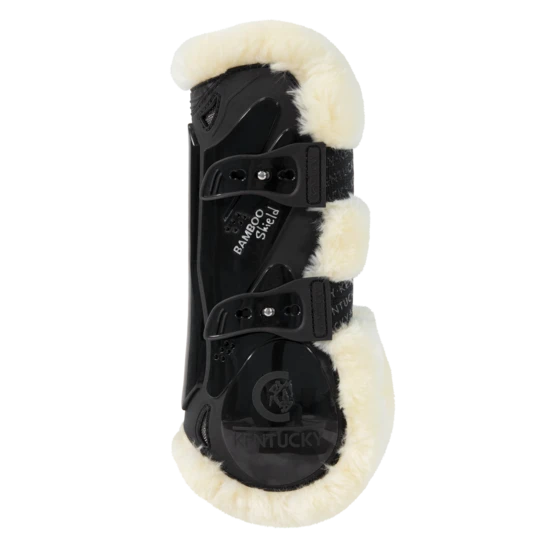 Kentucky Bamboo Shield Sheepskin Tendon Boots Black 2 Kentucky Bamboo Shield Sheepskin Tendon Boots Black - Image 2