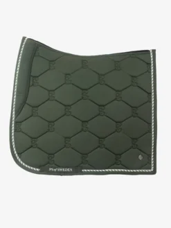 PS Of Sweden Cotton Signature Dressage Saddle Pad Forest Green