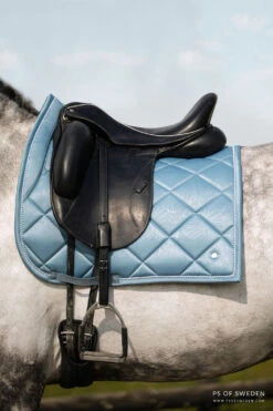 PS Of Sweden Floret Dressage Saddle Pad Aqua -Saddle Shop DSC 4819copy