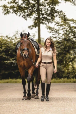 PS Of Sweden Minna Sleeveless Polo Shirt Sand -Saddle Shop DSC 5196