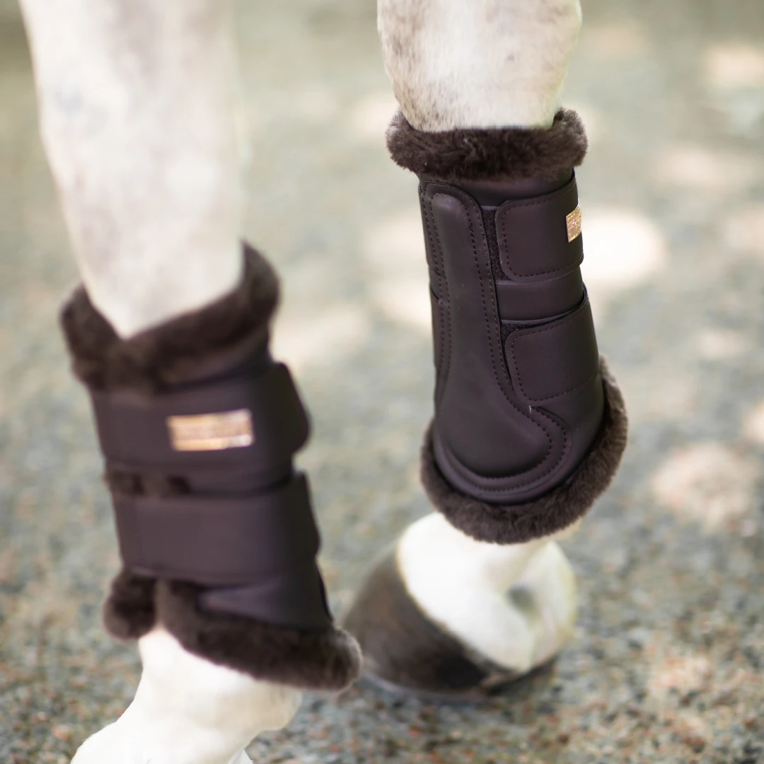 Equestrian Stockholm Fleece Brushing Boots Moonless Night 1 Equestrian Stockholm Fleece Brushing Boots Moonless Night