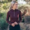 Fager Emma Long Sleeve Base Layer Burgundy