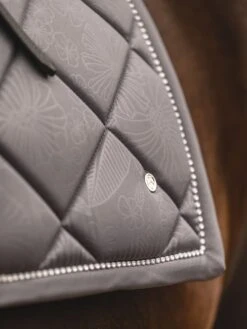 PS Of Sweden Floret Dressage Saddle Pad Grey -Saddle Shop FloretDressageGreycloseup