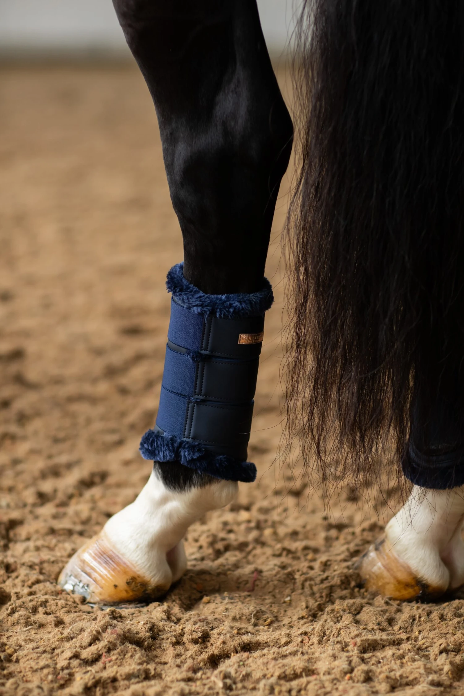 Equestrian Stockholm Fleece Brushing Boots Lagoon Blush 2 Equestrian Stockholm Fleece Brushing Boots Lagoon Blush - Image 2