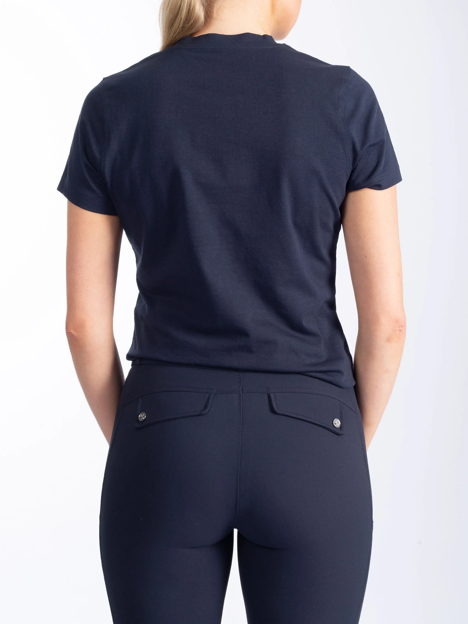 PS Of Sweden Signe Cotton T-Shirt Navy 4 PS Of Sweden Signe Cotton T-Shirt Navy - Image 4