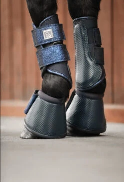 SD Design Hollywood Glamorous Bell Boots Blueberry Twinkles -Saddle Shop O 414 SD Hollywood Glamorous COOL Tech brushing boots2 1