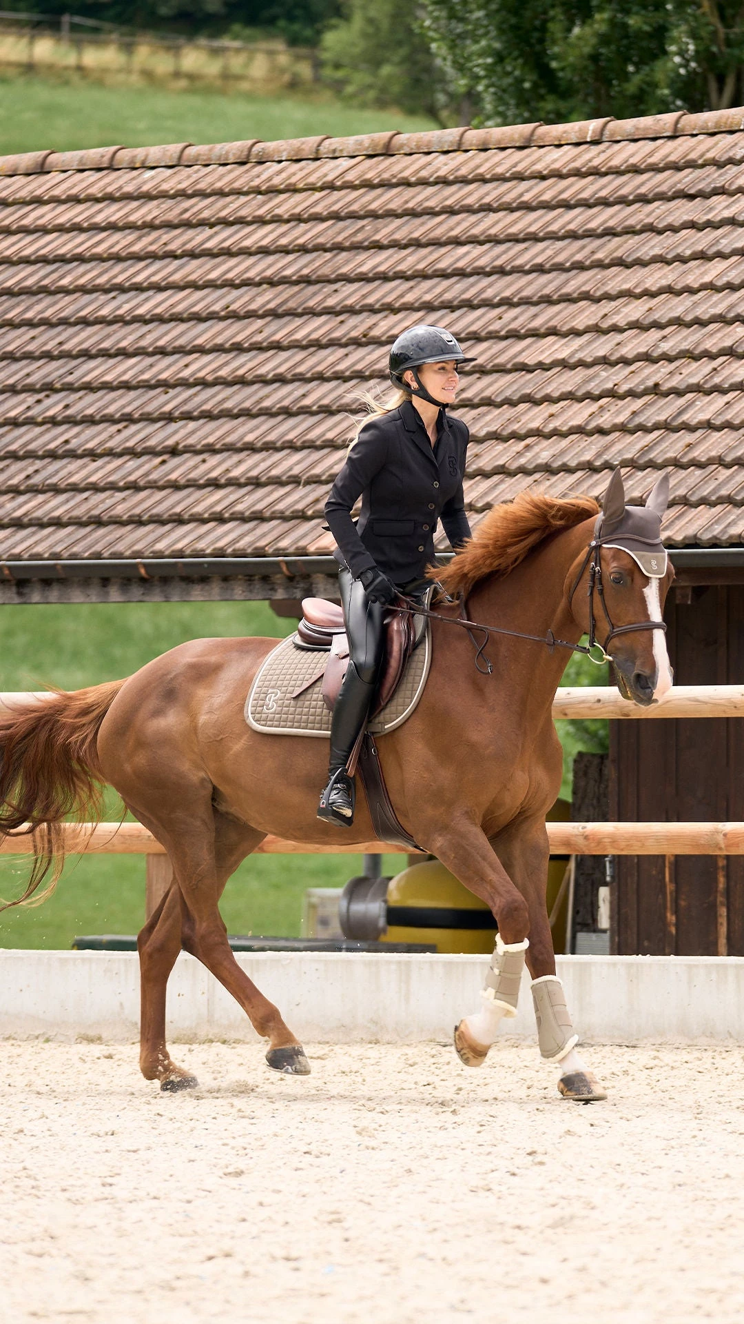 PS Of Sweden Elite Jump Saddle Pad Misty Brown 2 PS Of Sweden Elite Jump Saddle Pad Misty Brown - Image 2