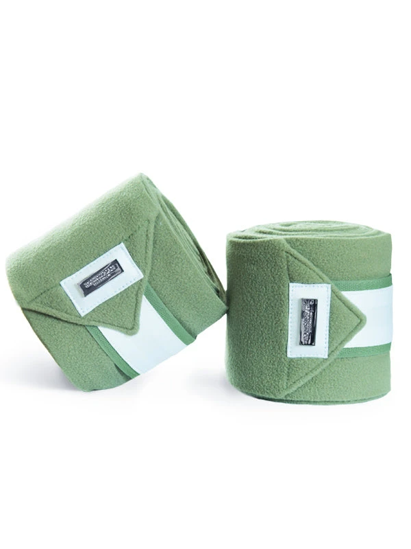 Equestrian Stockholm Bandages Pistachio White 1 Equestrian Stockholm Bandages Pistachio White