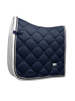 Equestrian Stockholm Dressage Saddle Pad Midnight White Edge