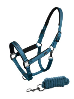 Equestrian Stockholm Halter & Lead Rope Aurora Blues