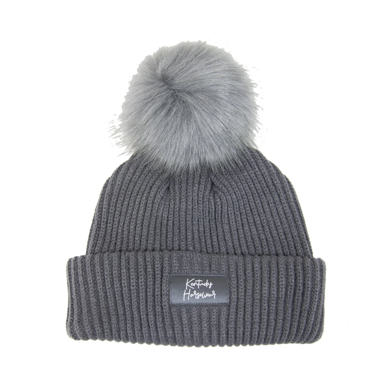 Kentucky Beanie Pompom Grey 1 Kentucky Beanie Pompom Grey