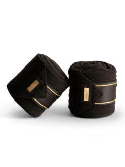 Equestrian Stockholm Bandages Black Gold 6 Equestrian Stockholm Bandages Black Gold -Saddle Shop bandages black gold webb