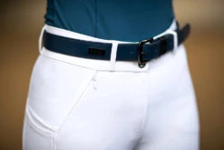 Equestrian Stockholm Prime Belt Blue Meadow -Saddle Shop blue meadow belt skarp gurtel riemen on1