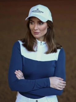 Equestrian Stockholm Cap White Blue Meadow -Saddle Shop blue meadow cap keps kappe hov 1