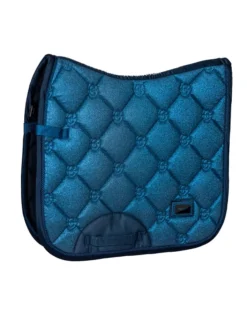 Equestrian Stockholm Dressage Saddle Pad Blue Meadow Glimmer -Saddle Shop blue meadow glimmer cob