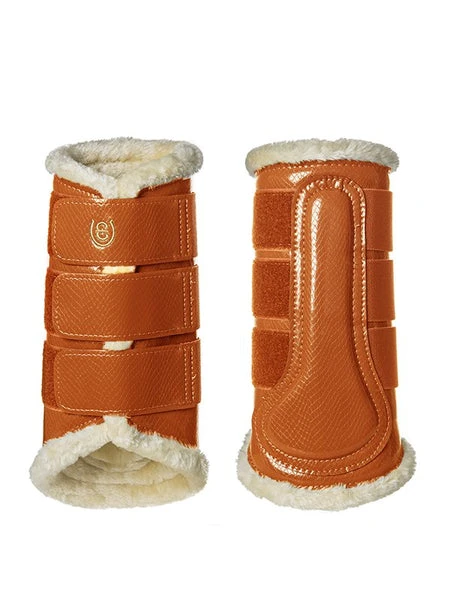 Equestrian Stockholm Fleece Brushing Boots Bronze Gold 1 Equestrian Stockholm Fleece Brushing Boots Bronze Gold