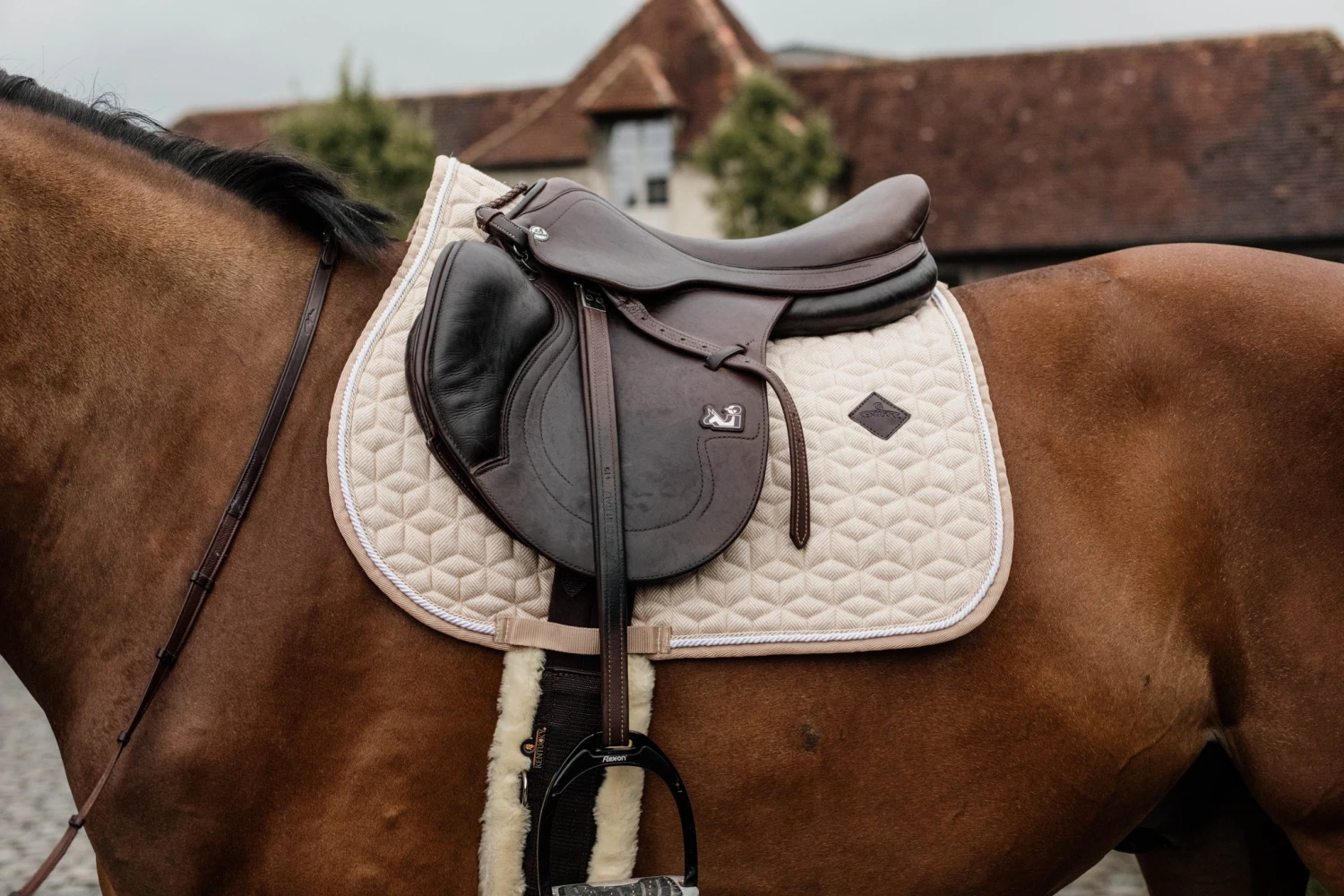 Kentucky Wool Jump Saddle Pad Beige 2 Kentucky Wool Jump Saddle Pad Beige - Image 2