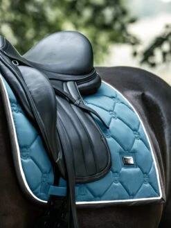 Equestrian Stockholm Dressage Saddle Pad Steel Blue -Saddle Shop dressage saddlepad steelblue esstockholm scaled