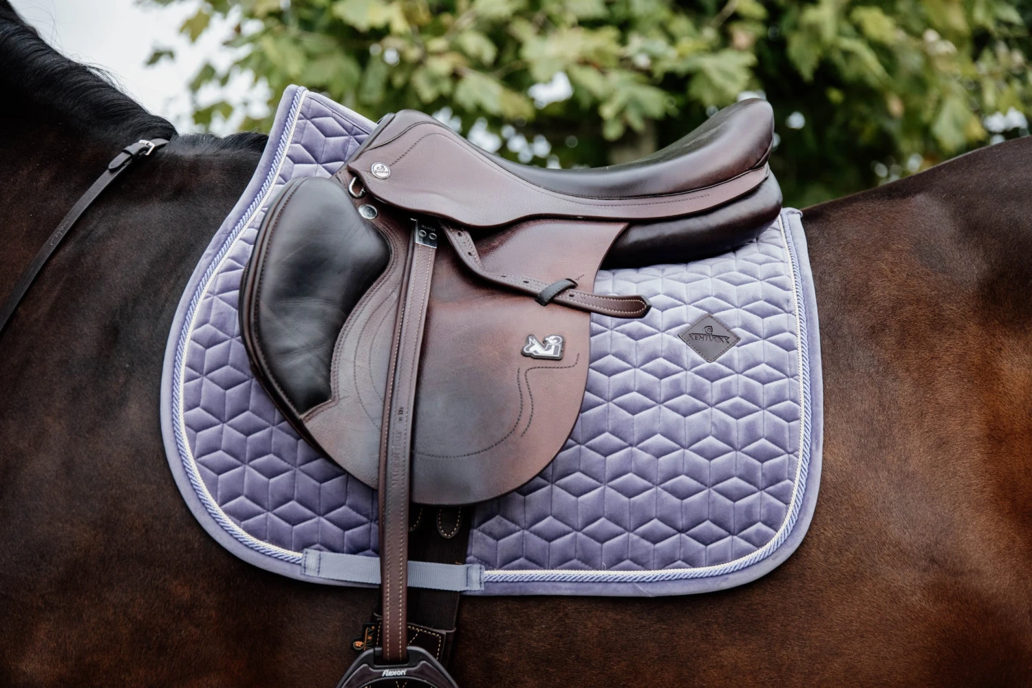 Kentucky Velvet Jump Saddle Pad Purple 2 Kentucky Velvet Jump Saddle Pad Purple - Image 2