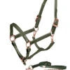 Equestrian Stockholm Leather Halter & Lead Evening Haze