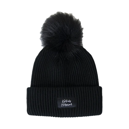Kentucky Beanie Pompom Black 1 Kentucky Beanie Pompom Black
