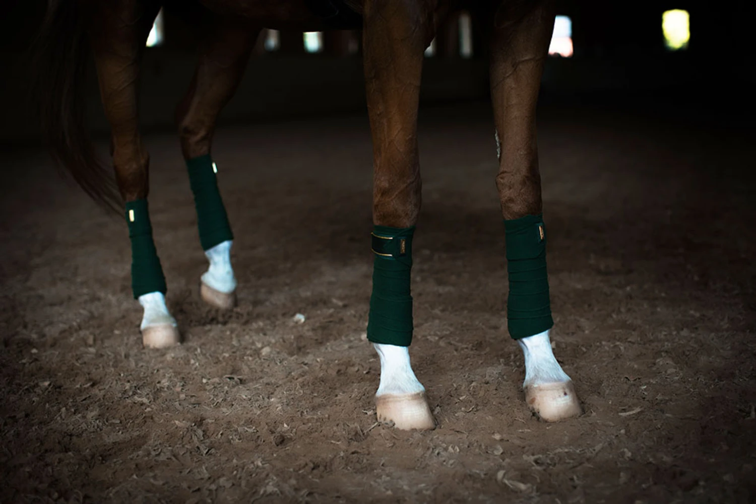 Equestrian Stockholm Bandages Forest Green 4 Equestrian Stockholm Bandages Forest Green - Image 4