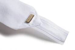 Equestrian Stockholm Bandages White Perfection Gold -Saddle Shop fleece bandages white gold 1