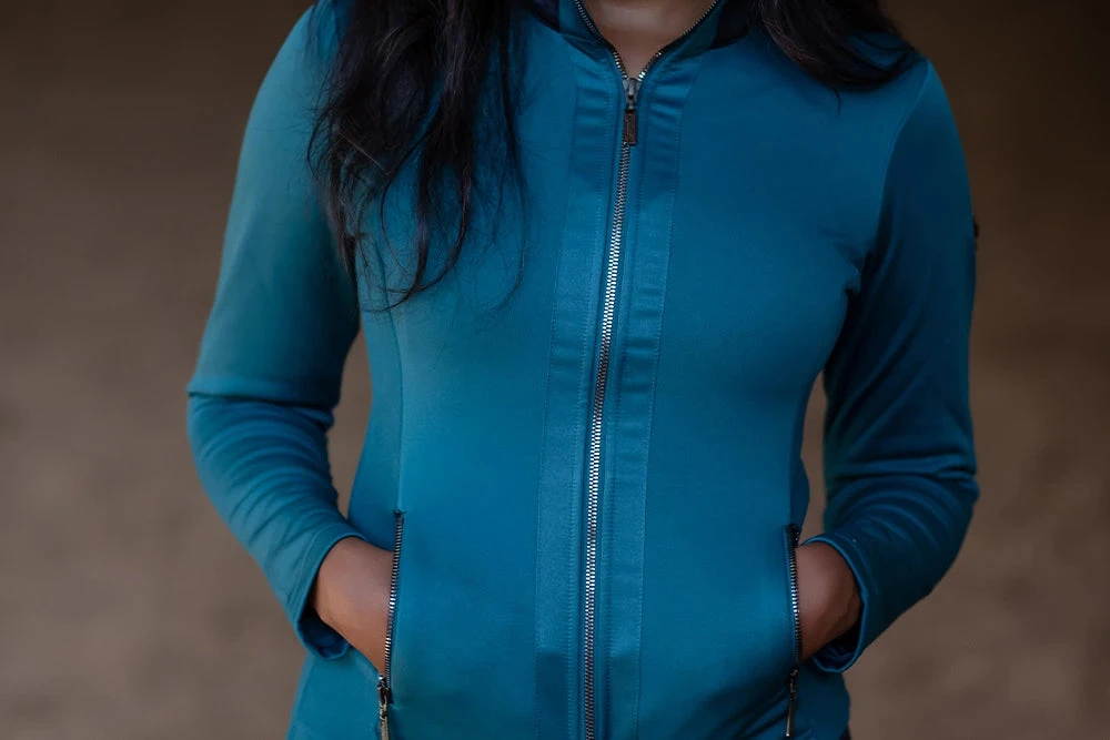 Equestrian Stockholm Fleece Jacket Aurora Blues 2 Equestrian Stockholm Fleece Jacket Aurora Blues - Image 2