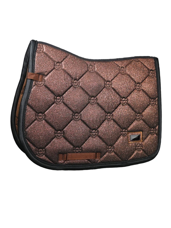 Equestrian Stockholm Jump Saddle Pad Mahogany Glimmer 1 Equestrian Stockholm Jump Saddle Pad Mahogany Glimmer
