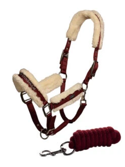 Equestrian Stockholm Fleece Headcollar & Lead Bordeaux -Saddle Shop image 607e05f4 a7ee 45cd 8e58 8e6816c5f602