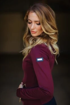 Equestrian Stockholm Fleece Jacket Merlot Crystal Gold -Saddle Shop image a3afc34f efea 4a6f 8abe cf2de3cd8e0e scaled