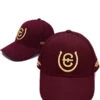 Equestrian Stockholm Cotton Cap Bordeaux Gold