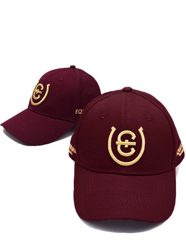 Equestrian Stockholm Cotton Cap Bordeaux Gold 1 Equestrian Stockholm Cotton Cap Bordeaux Gold