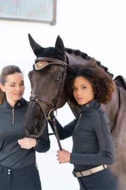 Equestrian Stockholm Ear Bonnet Golden Brass -Saddle Shop image f7372c51 1c82 4ee5 ba1d cf3e98ca30d5