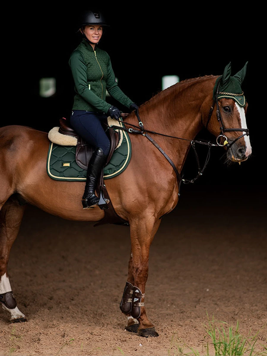 Equestrian Stockholm Jump Saddle Pad Forest Green 4 Equestrian Stockholm Jump Saddle Pad Forest Green - Image 4