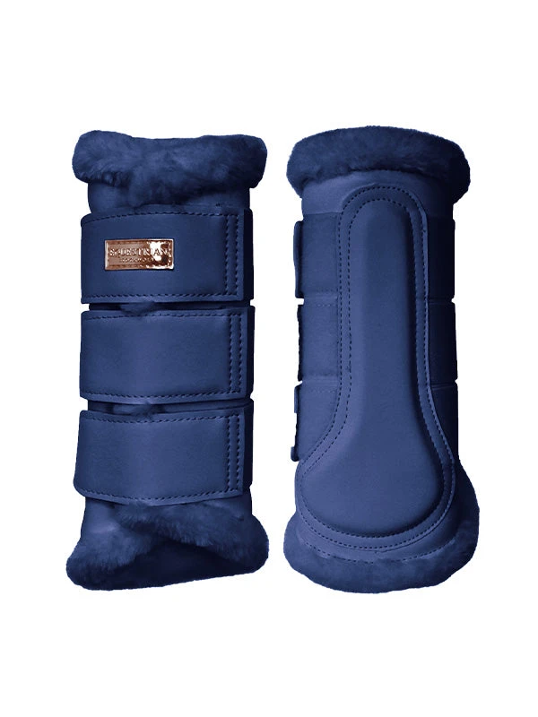 Equestrian Stockholm Fleece Brushing Boots Lagoon Blush 1 Equestrian Stockholm Fleece Brushing Boots Lagoon Blush