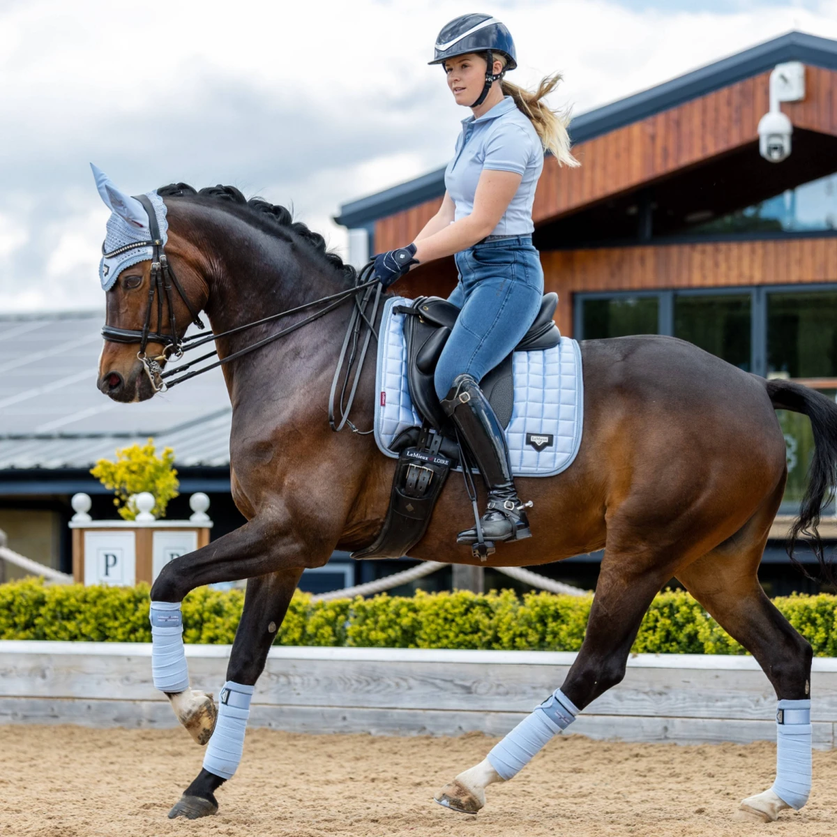 LeMieux Loire Classic Dressage Saddle Pad Mist 2 LeMieux Loire Classic Dressage Saddle Pad Mist - Image 2