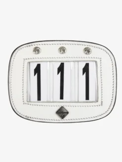 LeMieux Crystal Saddle Pad Number Holder White