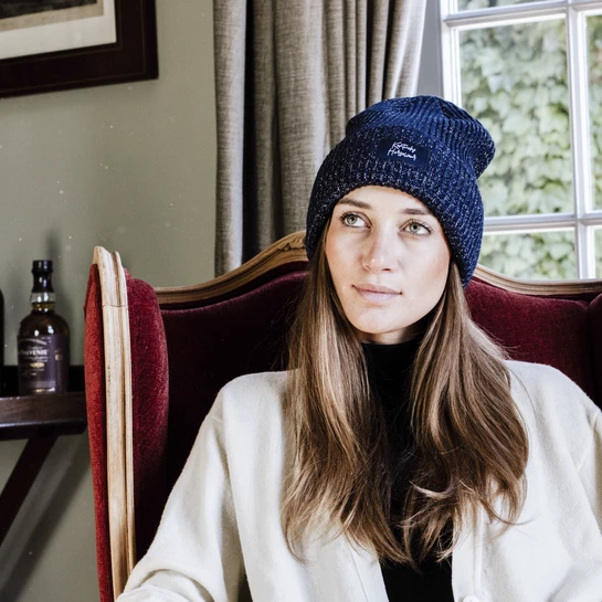 Kentucky Horsewear Glitter Beanie Navy 2 Kentucky Horsewear Glitter Beanie Navy - Image 2