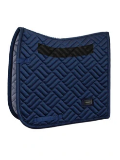 Equestrian Stockholm Maze Dressage Saddle Pad Modern Tech Navy
