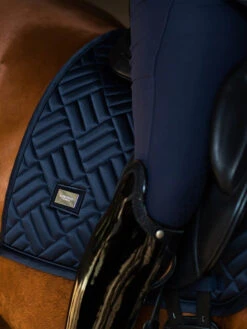 Equestrian Stockholm Maze Dressage Saddle Pad Modern Tech Navy -Saddle Shop modern tech navy dressage saddle pad dressyrschabrak dressurschabracke dressuur zadeldekje on1 1