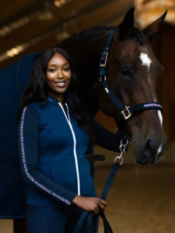 Equestrian Stockholm Power Base Layer Modern Tech Navy -Saddle Shop modern tech navy riding top ridtopp oben reiten top rijden on3