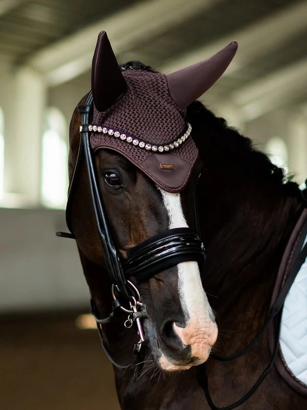 Equestrian Stockholm Padded Ear Bonnet Moonless Night 2 Equestrian Stockholm Padded Ear Bonnet Moonless Night - Image 2